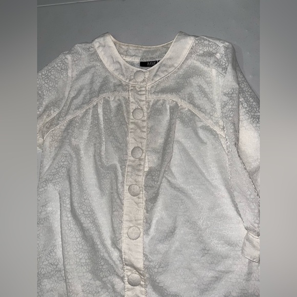 💙 Ana Sheer Button Down Blouse - Picture 1 of 6